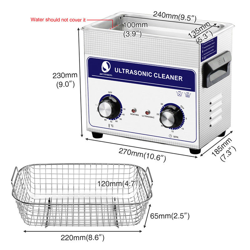 3L дегазируют ювелирных изделий таймера цифров уборщика Eyeglasses стреловидности уборщика ультразвуковых ультразвукового
